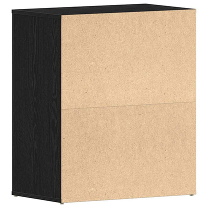 vidaXL Shoe Cabinet 60 x 35 x 70 cm Engineered Wood Black Oak