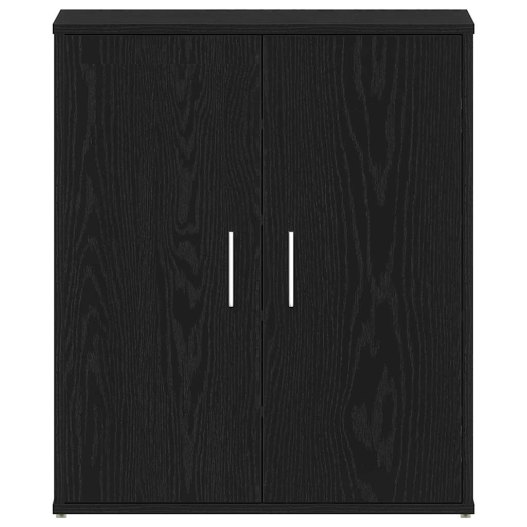 vidaXL Shoe Cabinet 60 x 35 x 70 cm Engineered Wood Black Oak
