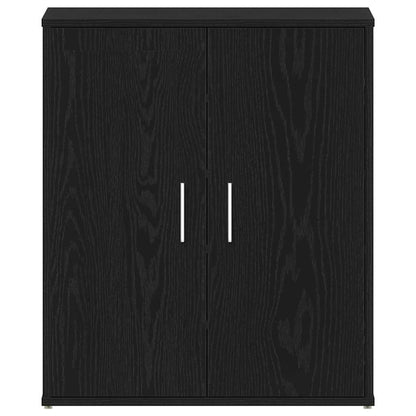 vidaXL Shoe Cabinet 60 x 35 x 70 cm Engineered Wood Black Oak