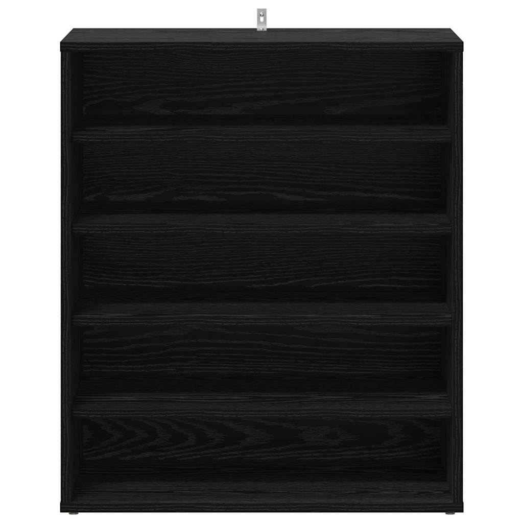 vidaXL Shoe Cabinet 60 x 35 x 70 cm Engineered Wood Black Oak