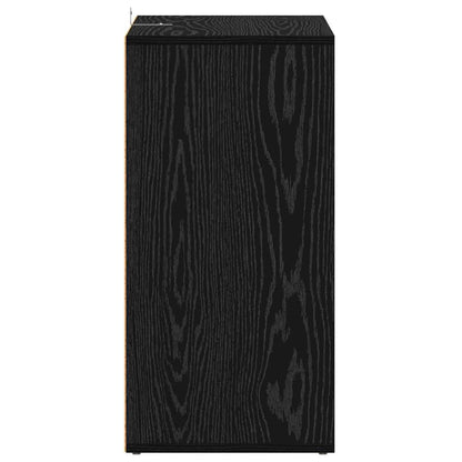 vidaXL Shoe Cabinet 60 x 35 x 70 cm Engineered Wood Black Oak