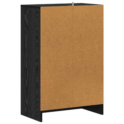 vidaXL Shoe Cabinet 60 x 35 x 92 cm Engineered Wood Black Oak