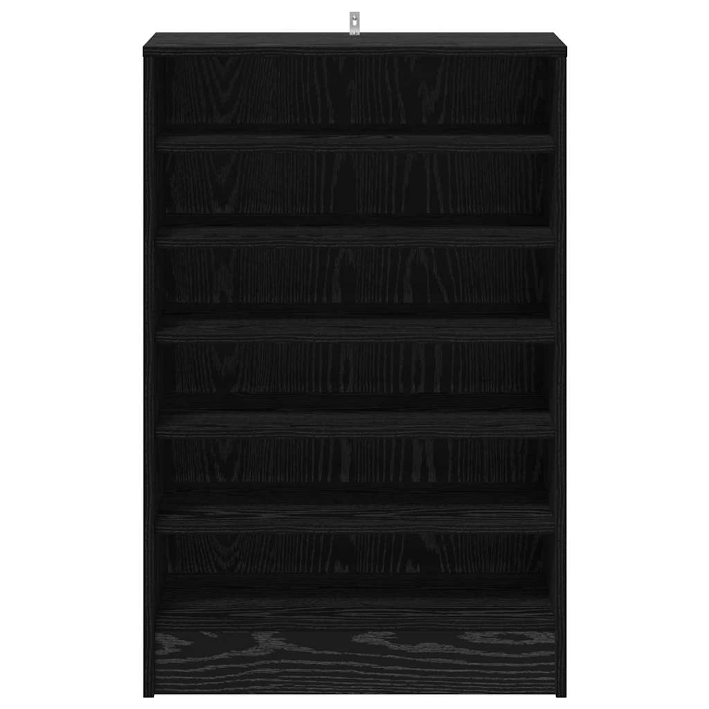 vidaXL Shoe Cabinet 60 x 35 x 92 cm Engineered Wood Black Oak