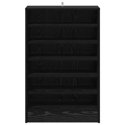 vidaXL Shoe Cabinet 60 x 35 x 92 cm Engineered Wood Black Oak