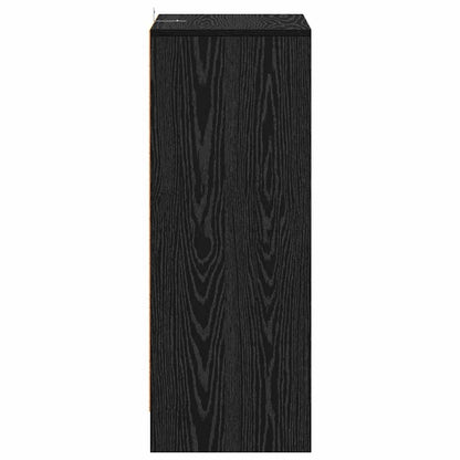 vidaXL Shoe Cabinet 60 x 35 x 92 cm Engineered Wood Black Oak