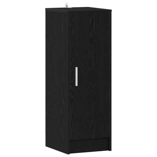 vidaXL Shoe Cabinet Black Oak 32 x 35 x 92 cm Engineered Wood