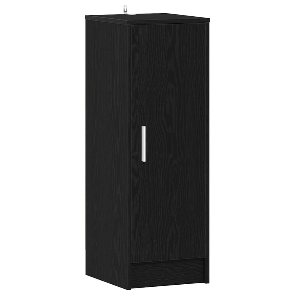 vidaXL Shoe Cabinet 32 x 35 x 92 cm Engineered Wood Black Oak