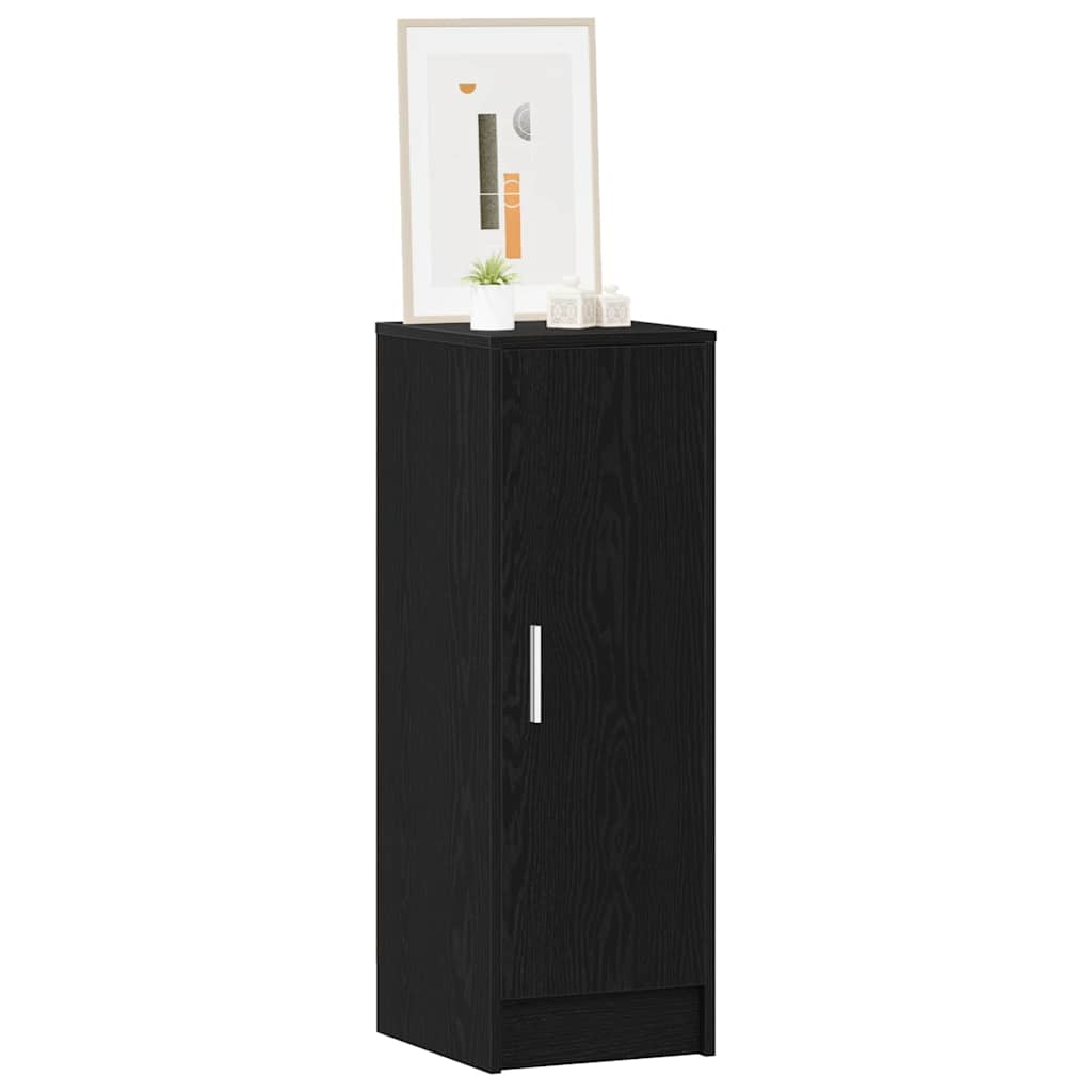 vidaXL Shoe Cabinet 32 x 35 x 92 cm Engineered Wood Black Oak