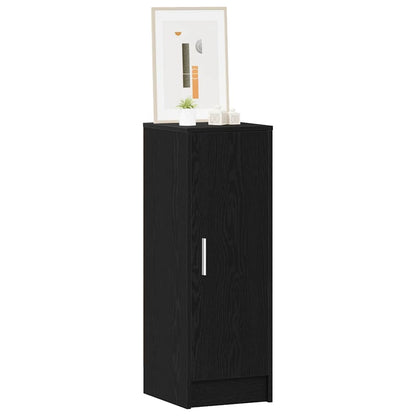 vidaXL Shoe Cabinet 32 x 35 x 92 cm Engineered Wood Black Oak