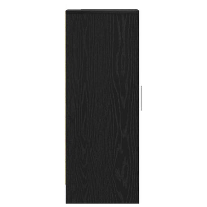 vidaXL Shoe Cabinet 32 x 35 x 92 cm Engineered Wood Black Oak