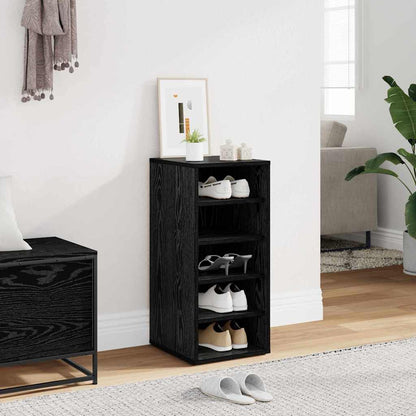 vidaXL Shoe Cabinet 32 x 35 x 70 cm Engineered Wood Black Oak