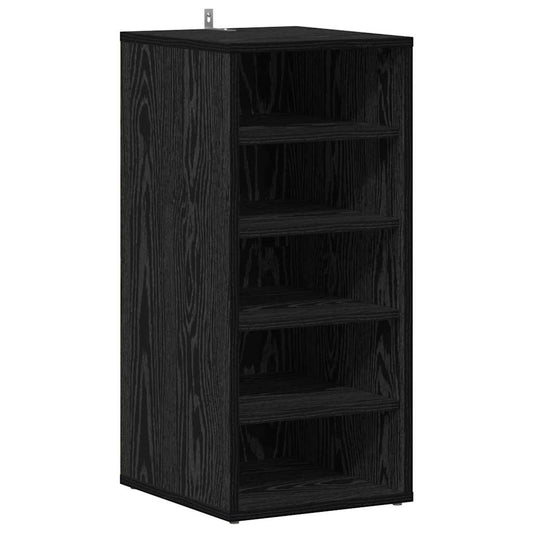 vidaXL Shoe Cabinet 32 x 35 x 70 cm Engineered Wood Black Oak