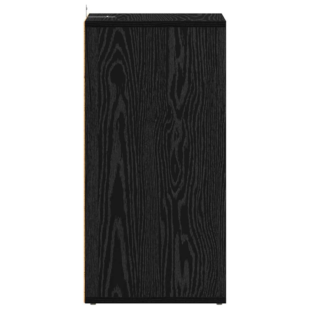 vidaXL Shoe Cabinet 32 x 35 x 70 cm Engineered Wood Black Oak