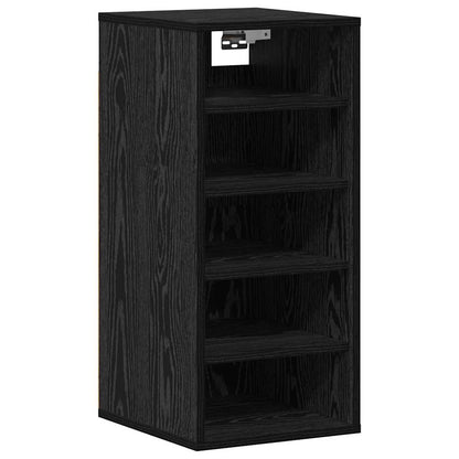 vidaXL Shoe Cabinet 2 pcs 32 x 35 x 70 cm Engineered Wood Black Oak