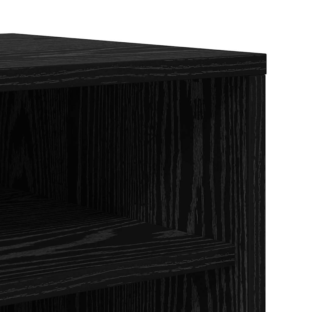 vidaXL Shoe Cabinet 32 x 35 x 90 cm Engineered Wood Black Oak