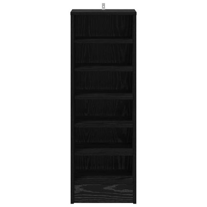 vidaXL Shoe Cabinet 32 x 35 x 90 cm Engineered Wood Black Oak