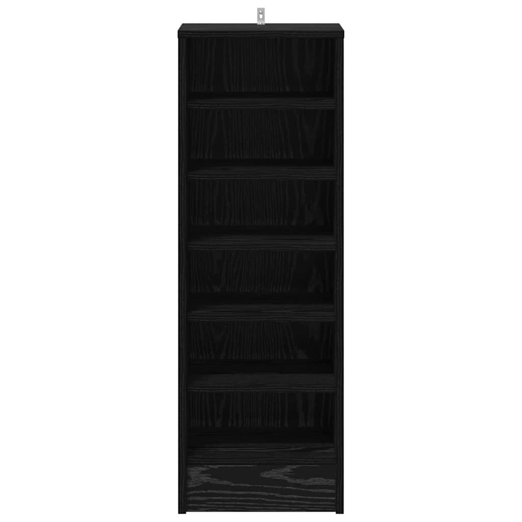 vidaXL Shoe Cabinet 32 x 35 x 90 cm Engineered Wood Black Oak