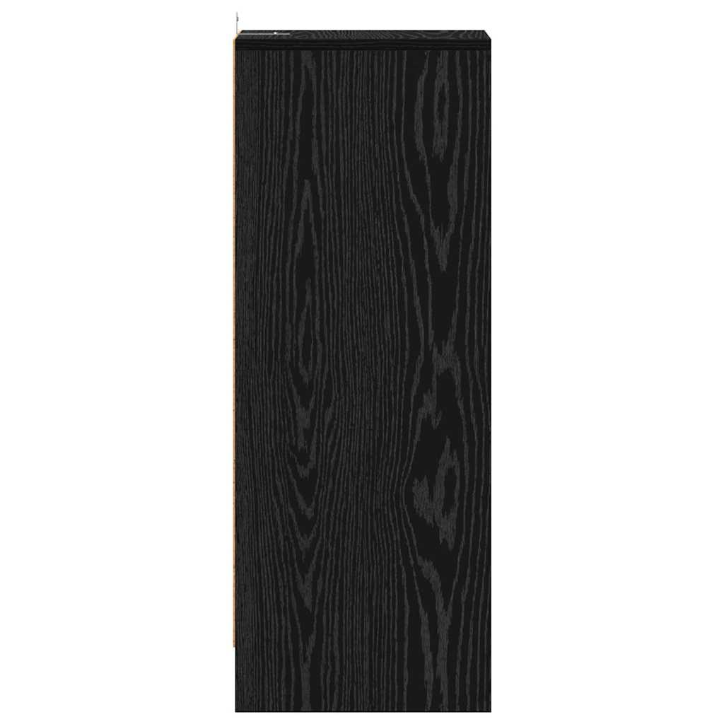 vidaXL Shoe Cabinet 32 x 35 x 90 cm Engineered Wood Black Oak