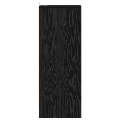 vidaXL Shoe Cabinet 32 x 35 x 90 cm Engineered Wood Black Oak