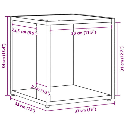 vidaXL Corner Shelves 33 x 33 x 34.5 cm Engineered Wood Black Oak