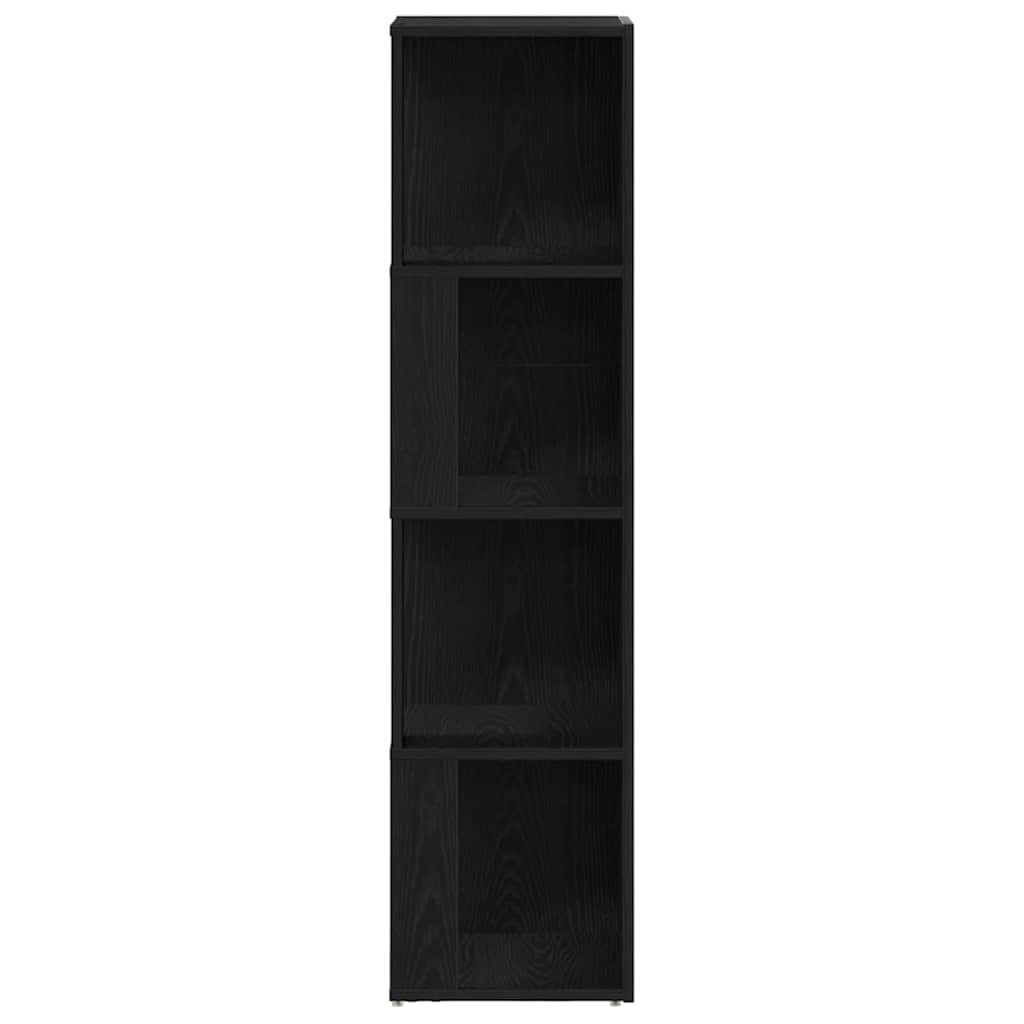 vidaXL Corner Shelves Black Oak 33 x 33 x 132 cm Engineered Wood