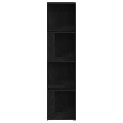 vidaXL Corner Shelves Black Oak 33 x 33 x 132 cm Engineered Wood