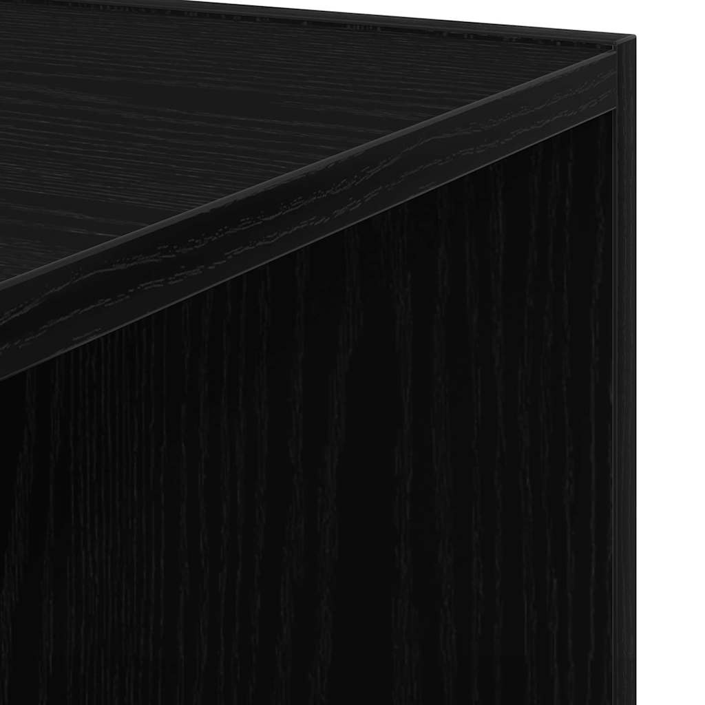 vidaXL Corner Shelves Black Oak 33 x 33 x 164.5 cm Engineered Wood