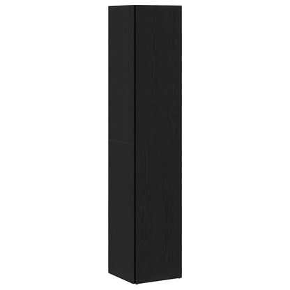 vidaXL Corner Shelves Black Oak 33 x 33 x 164.5 cm Engineered Wood