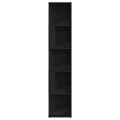 vidaXL Corner Shelves Black Oak 33 x 33 x 164.5 cm Engineered Wood