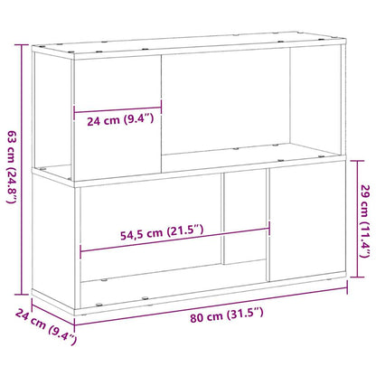vidaXL TV Cabinet Set Black Oak 80 x 24 x 63 cm Engineered Wood