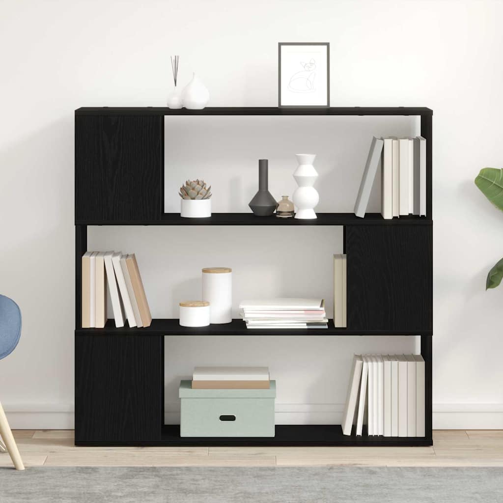 vidaXL TV Cabinet Set Black Oak 100 x 24 x 94 cm Engineered Wood
