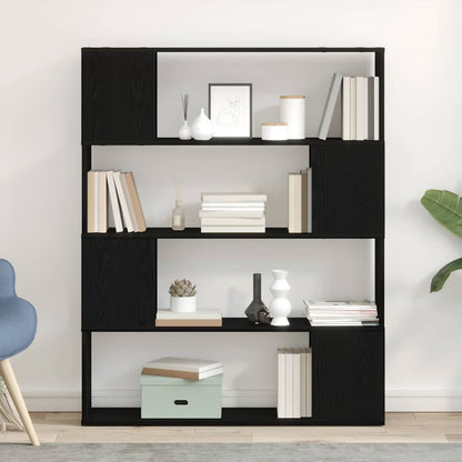 vidaXL TV Cabinet Set Black Oak 100 x 24 x 124.5 cm Engineered Wood