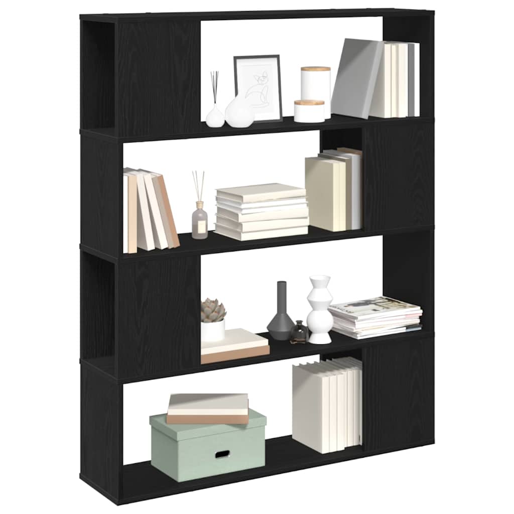 vidaXL TV Cabinet Set Black Oak 100 x 24 x 124.5 cm Engineered Wood