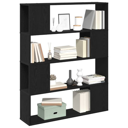vidaXL TV Cabinet Set Black Oak 100 x 24 x 124.5 cm Engineered Wood