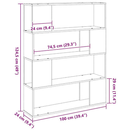 vidaXL TV Cabinet Set Black Oak 100 x 24 x 124.5 cm Engineered Wood