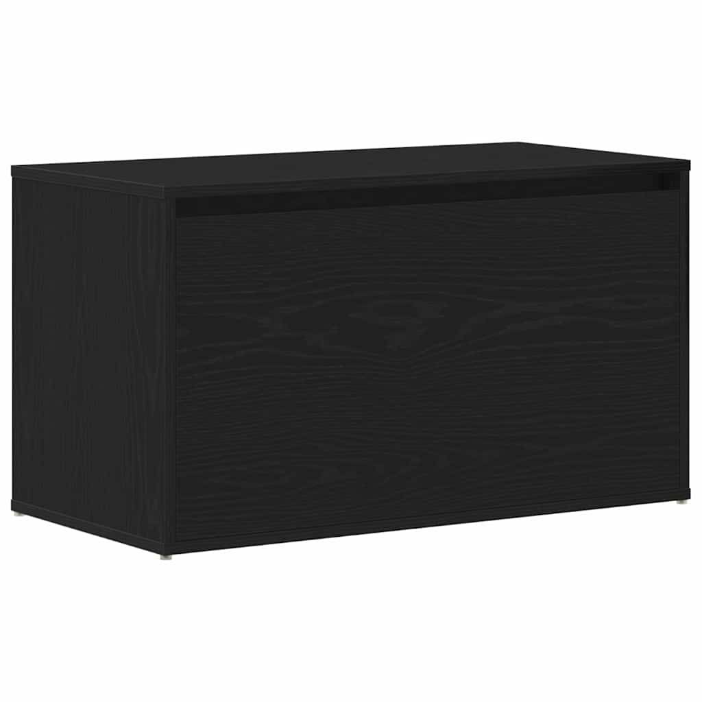 vidaXL Hall Bench Black Oak 80 x 40 x 45 cm Engineered Wood