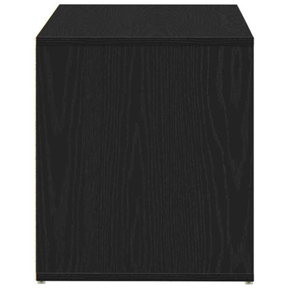 vidaXL Hall Bench Black Oak 80 x 40 x 45 cm Engineered Wood