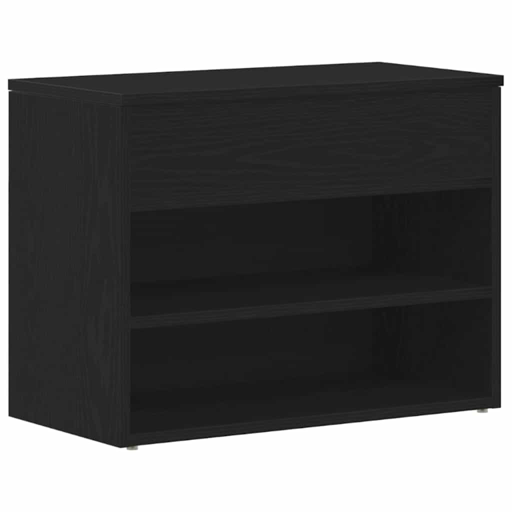 vidaXL Shoe Bench 60 x 30 x 45 cm Engineered Wood Black Oak