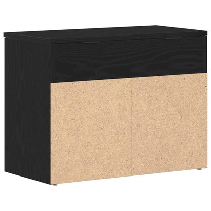 vidaXL Shoe Bench 60 x 30 x 45 cm Engineered Wood Black Oak