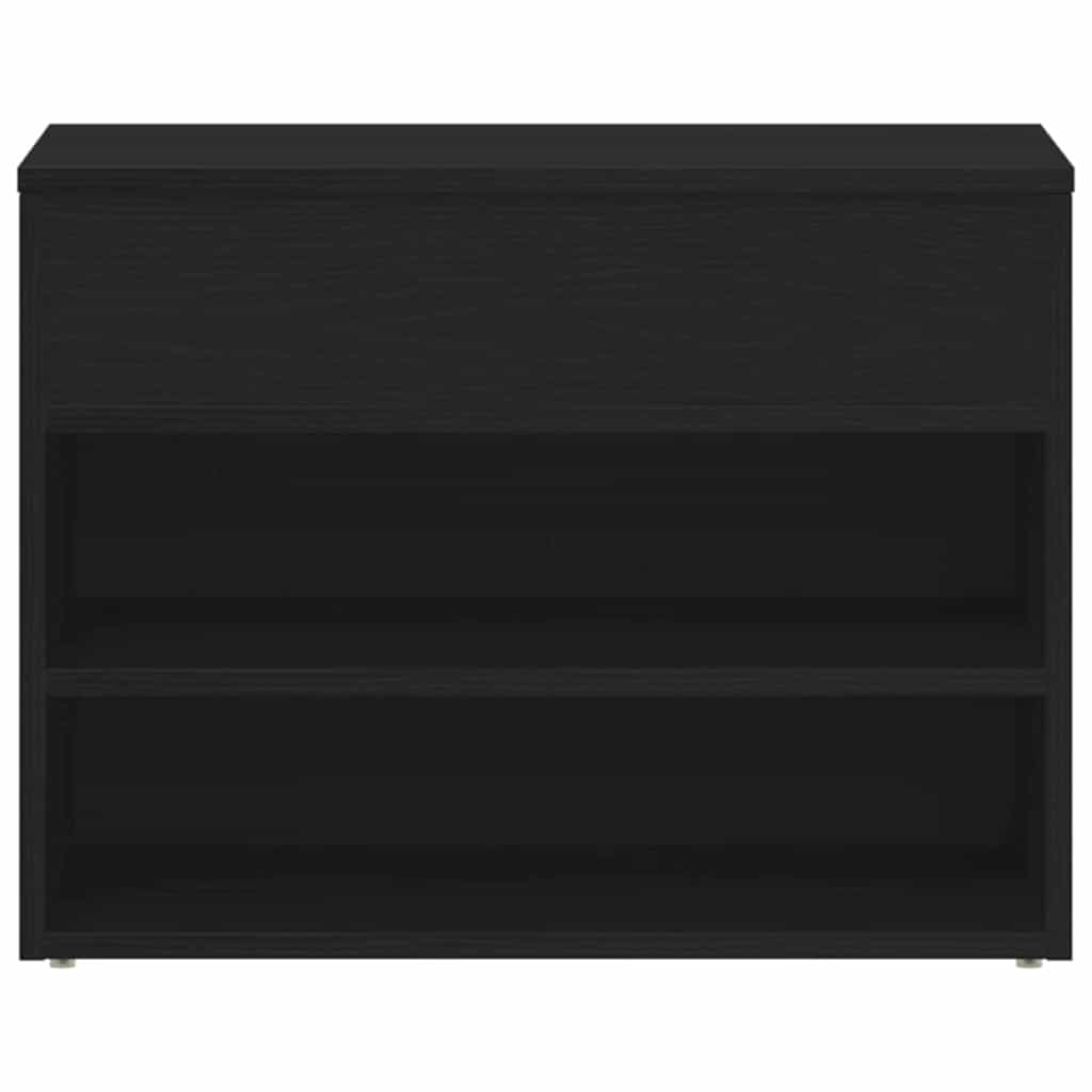 vidaXL Shoe Bench 60 x 30 x 45 cm Engineered Wood Black Oak