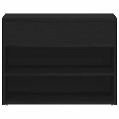 vidaXL Shoe Bench 60 x 30 x 45 cm Engineered Wood Black Oak