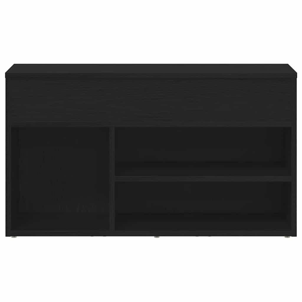 vidaXL Shoe Bench 80 x 30 x 45 cm Engineered Wood Black Oak