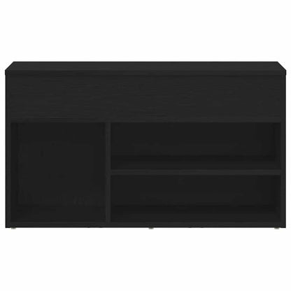 vidaXL Shoe Bench 80 x 30 x 45 cm Engineered Wood Black Oak