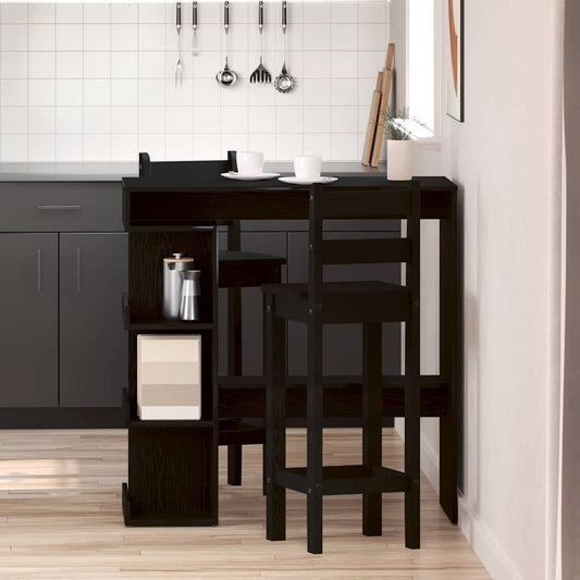 vidaXL Bar Table 100 x 48 x 101.5 cm Engineered Wood Black Oak