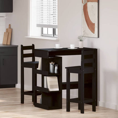 vidaXL Bar Table 100 x 48 x 101.5 cm Engineered Wood Black Oak