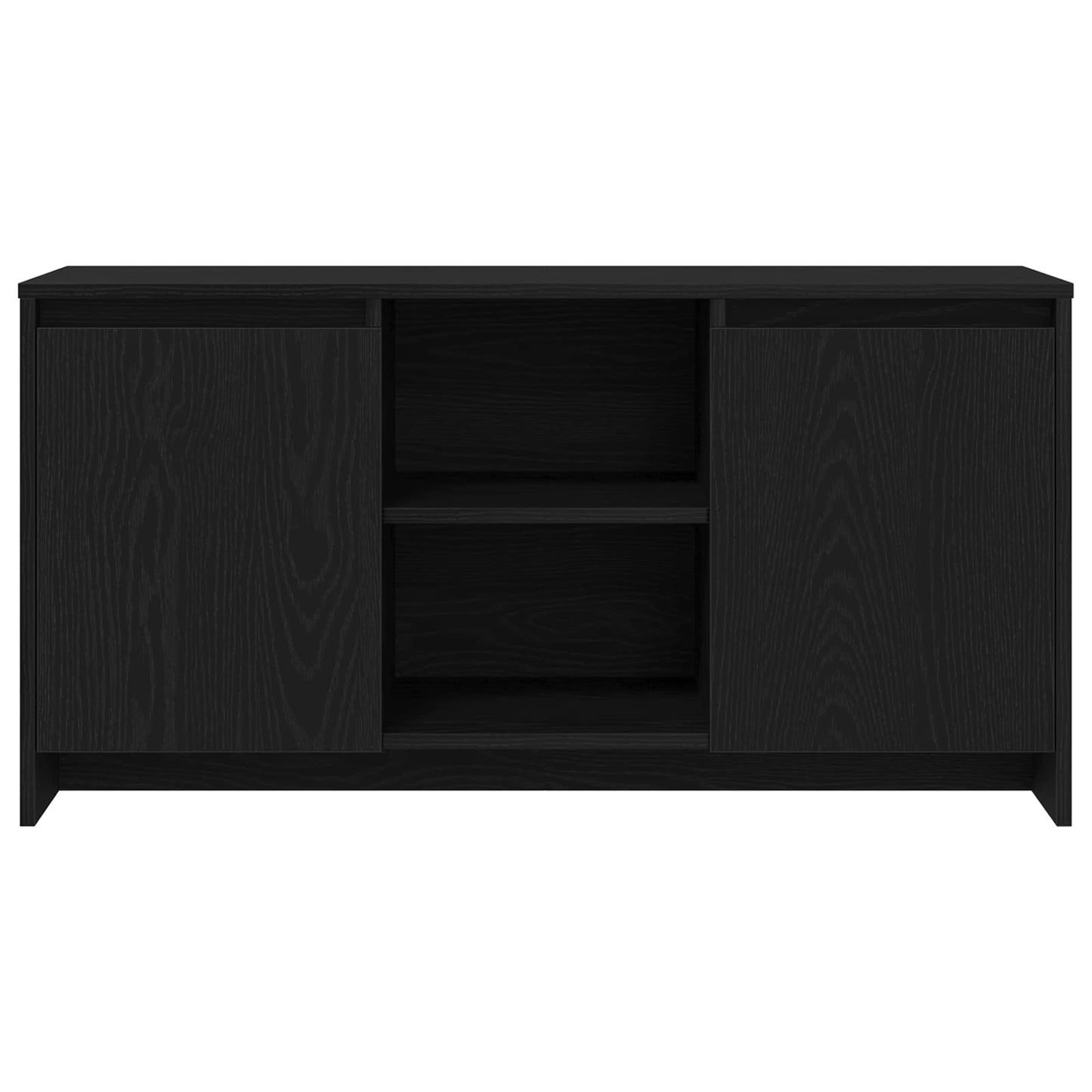 vidaXL TV Cabinet Black Oak 102 x 37.5 x 52.5 cm Engineered Wood