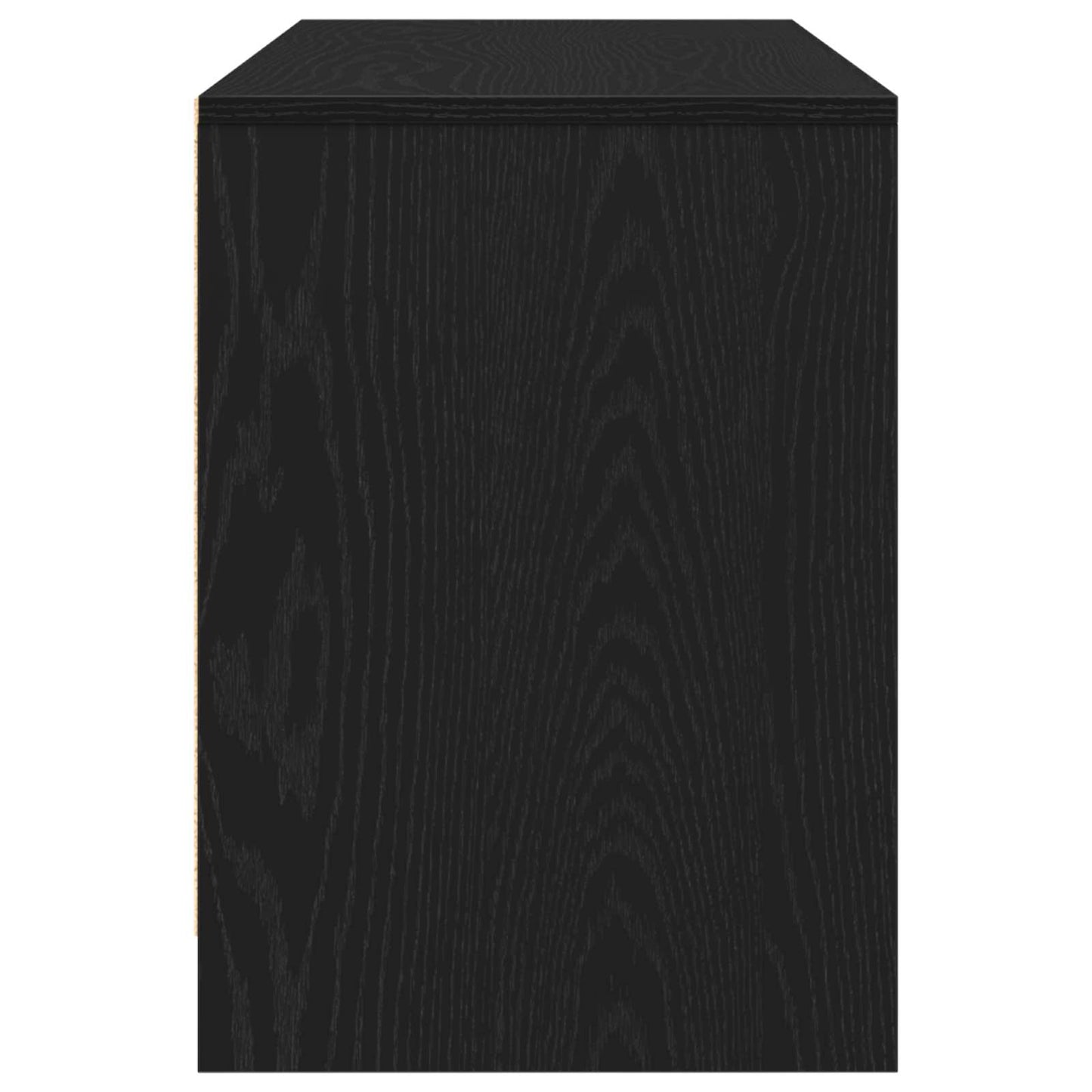 vidaXL TV Cabinet Black Oak 102 x 37.5 x 52.5 cm Engineered Wood