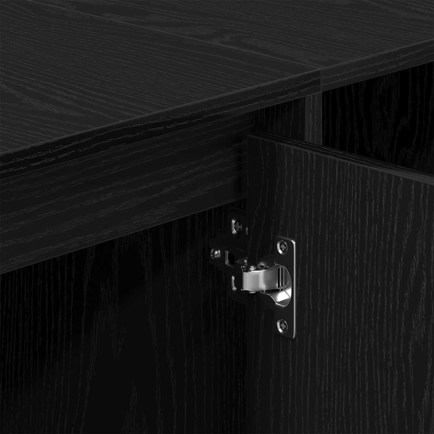 vidaXL TV Cabinet 130 x 35 x 50 cm Black Oak Engineered Wood