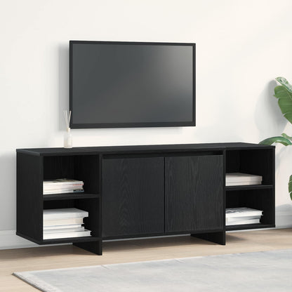 vidaXL TV Cabinet 130 x 35 x 50 cm Black Oak Engineered Wood