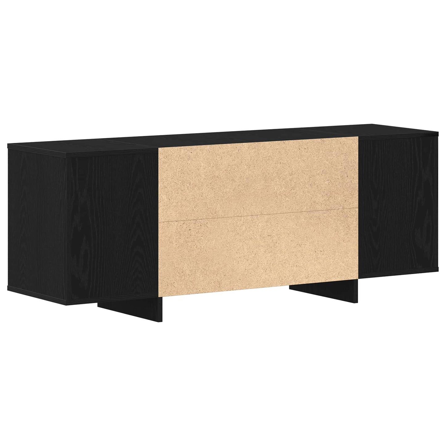 vidaXL TV Cabinet 130 x 35 x 50 cm Black Oak Engineered Wood